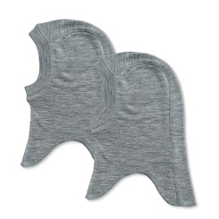 Wheat wool balaclava Felix 2-pak - Melange grey